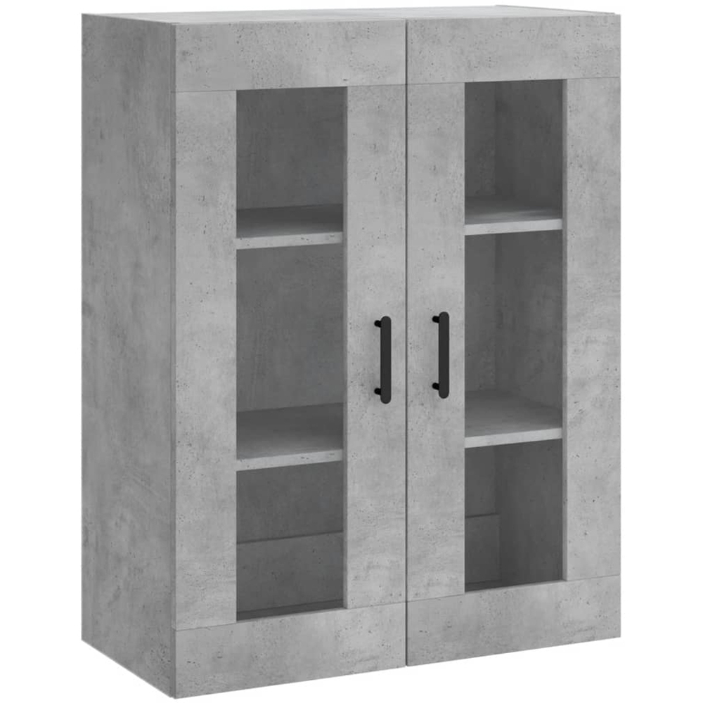 vidaXL 4 Glass Door Concrete Grey Highboard Image 5