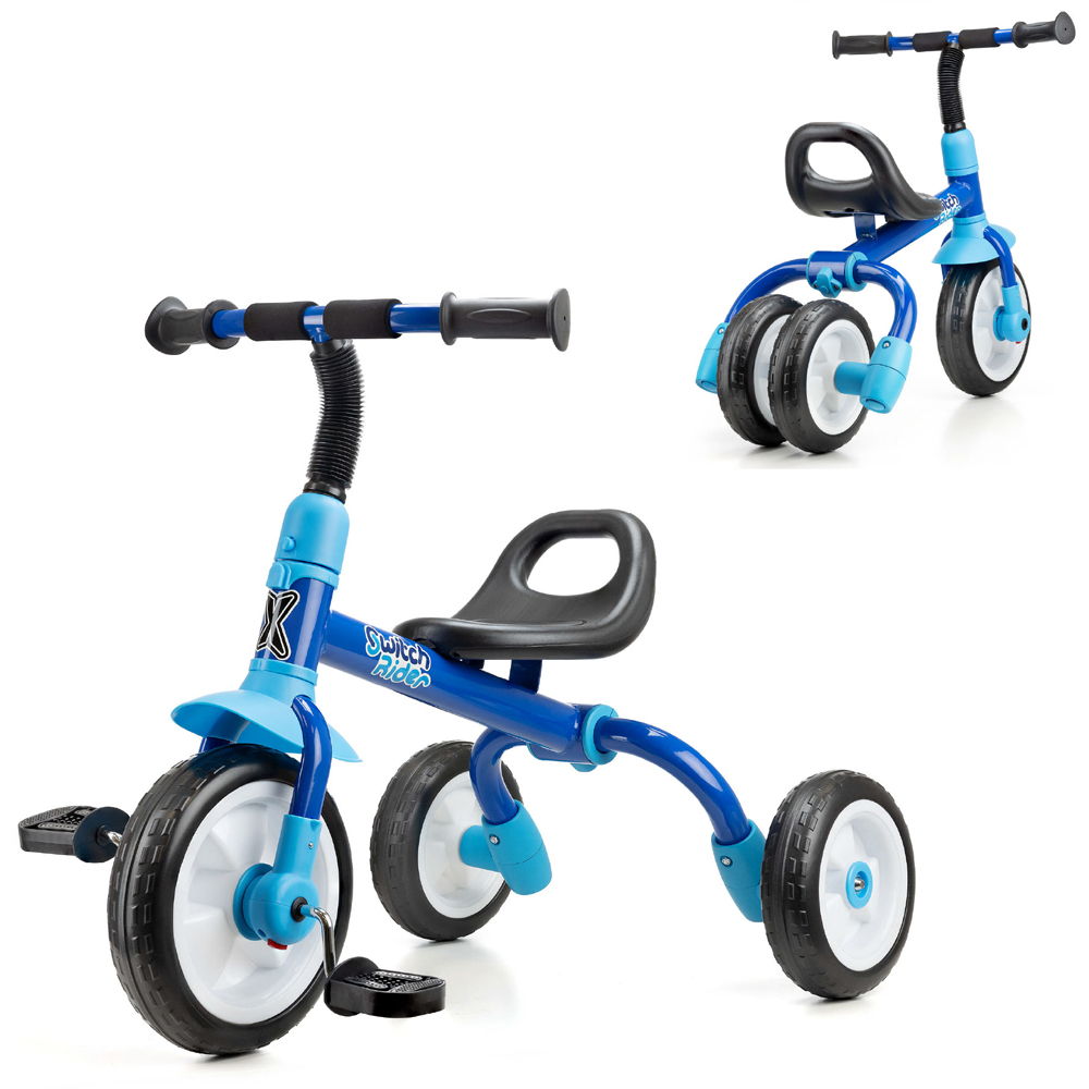 Xootz Toddler Blue 5 in 1 Switch Rider Folding Balance Trike Image 3