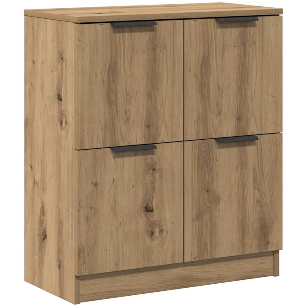 vidaXL 4 Door Artisan Oak Sideboard Image 2