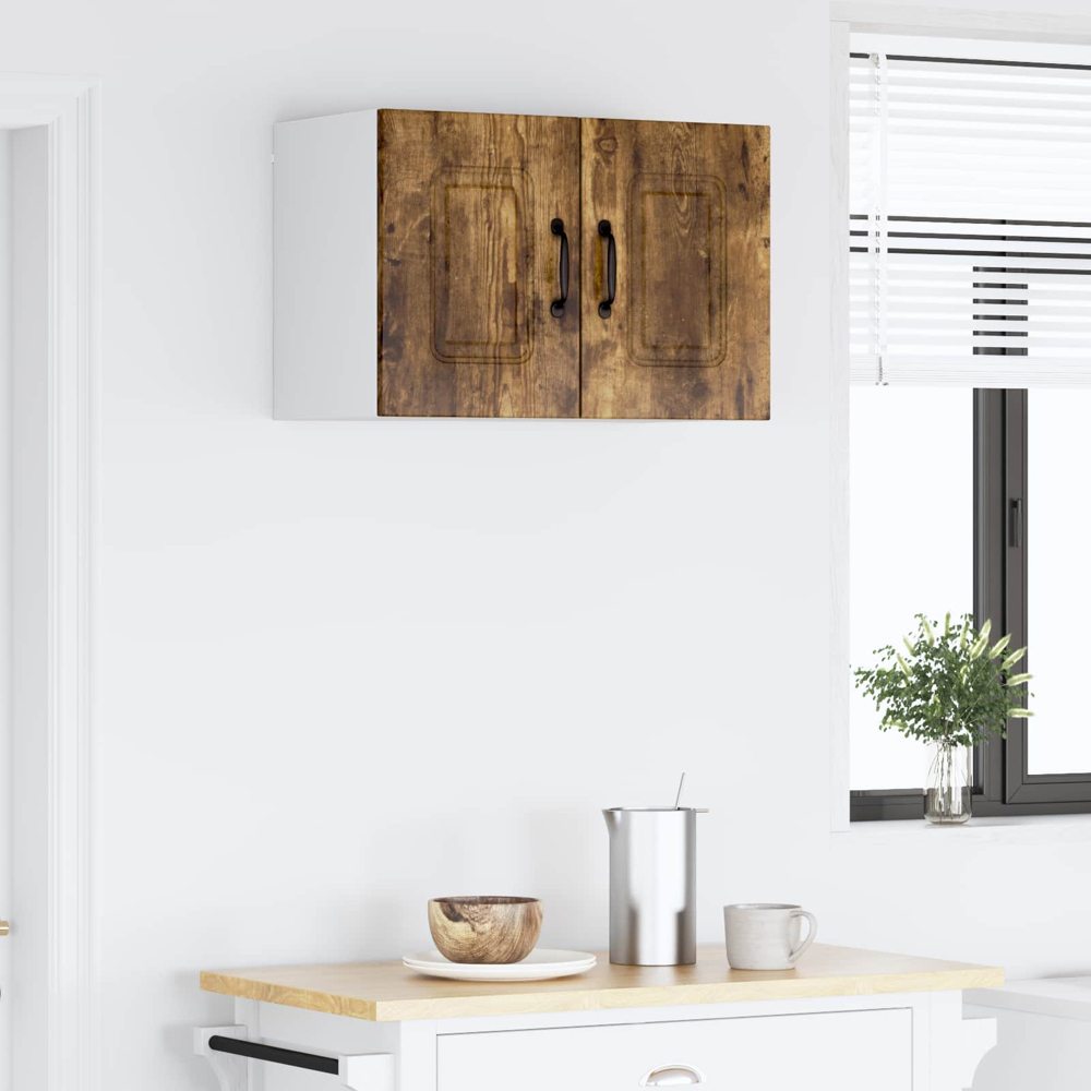 vidaXL Kalmar 2 Door Smoked Oak Wall Mounted Kitchen Cabinet Image 9