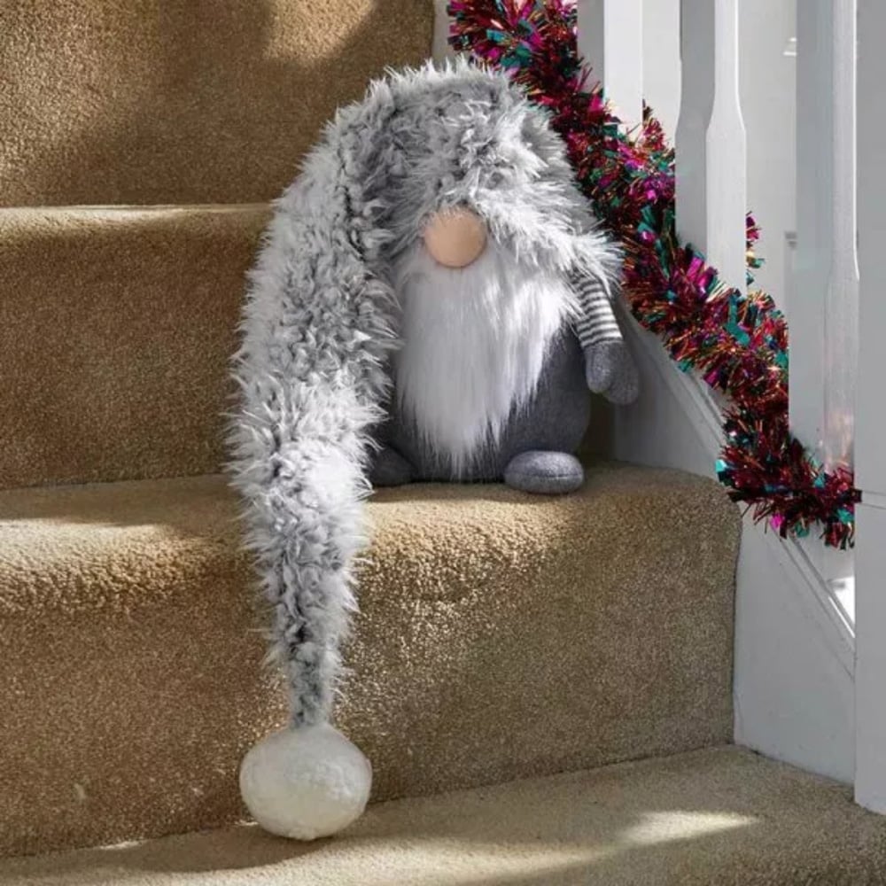 Marco Paul Grey Plush Nordic Santa Gonk Christmas Decoration 90cm Image 2