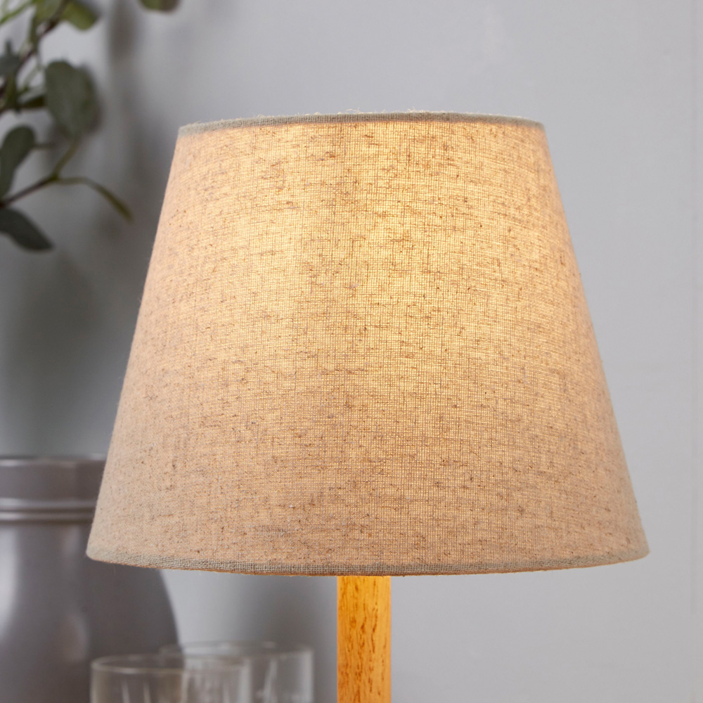 Lighting Collection Underwood Cream Linen Tapered Lamp Shade 20cm Image 2