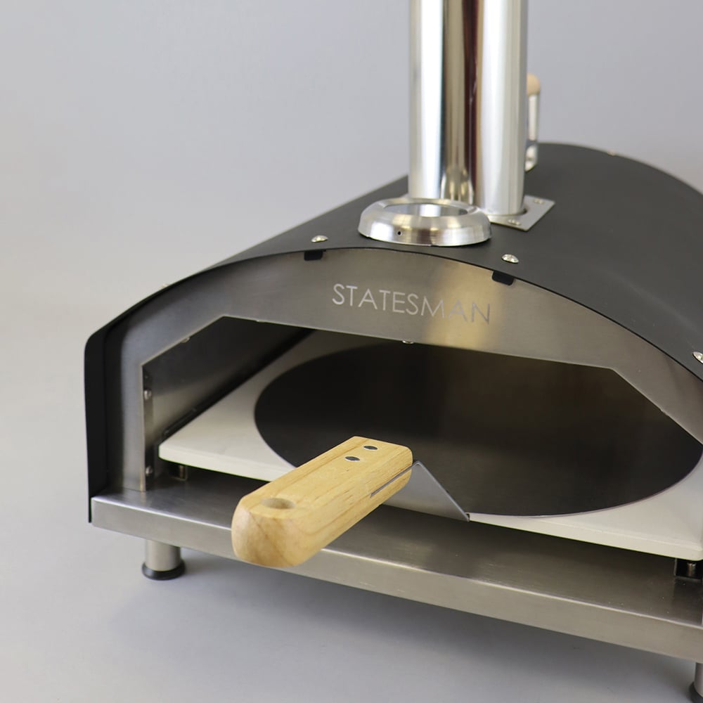 Statesman SKPO0W13SS Black 13 inch Wood Pizza Oven Image 7
