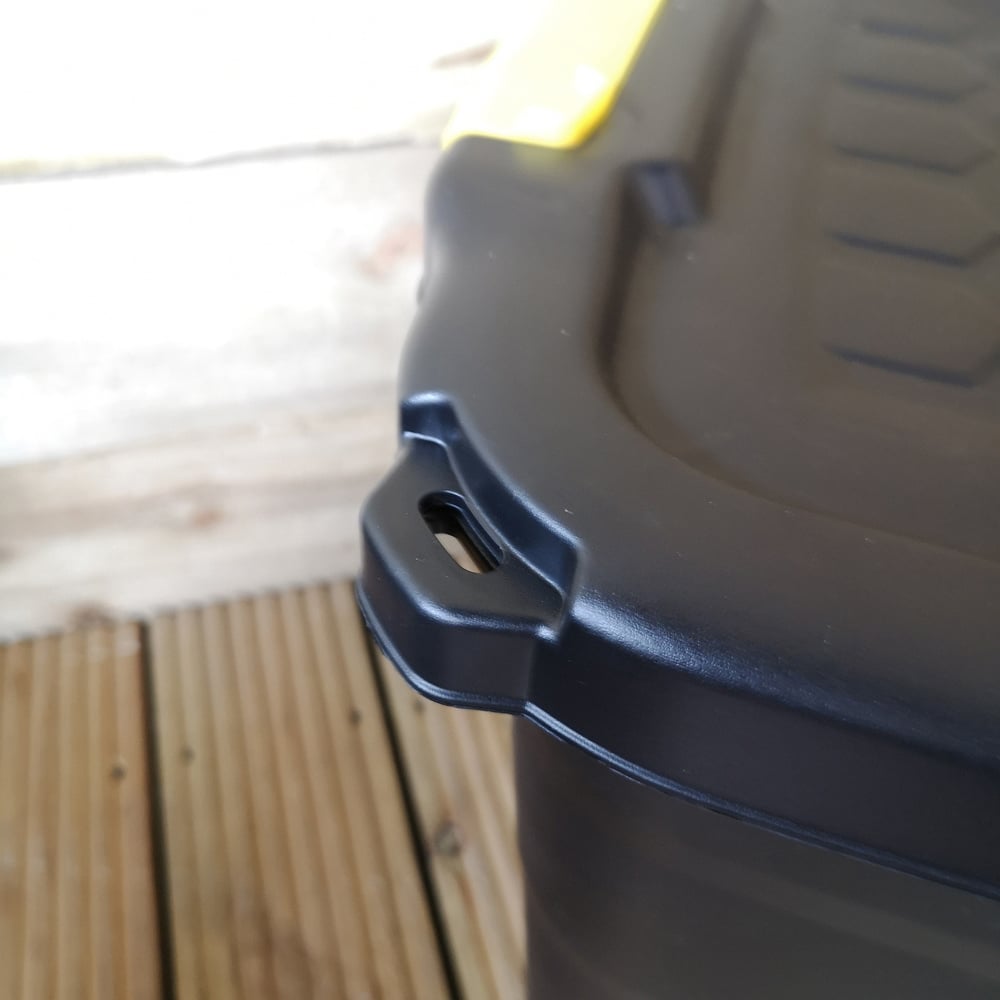 Samuel Alexander 60L Black Heavy Duty Lockable Storage Tub Image 4