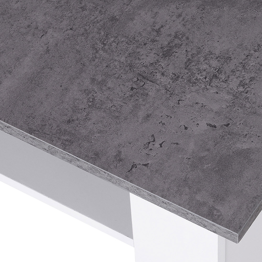 Portland 2 Tier Cement Grey Square Coffee Table Image 3