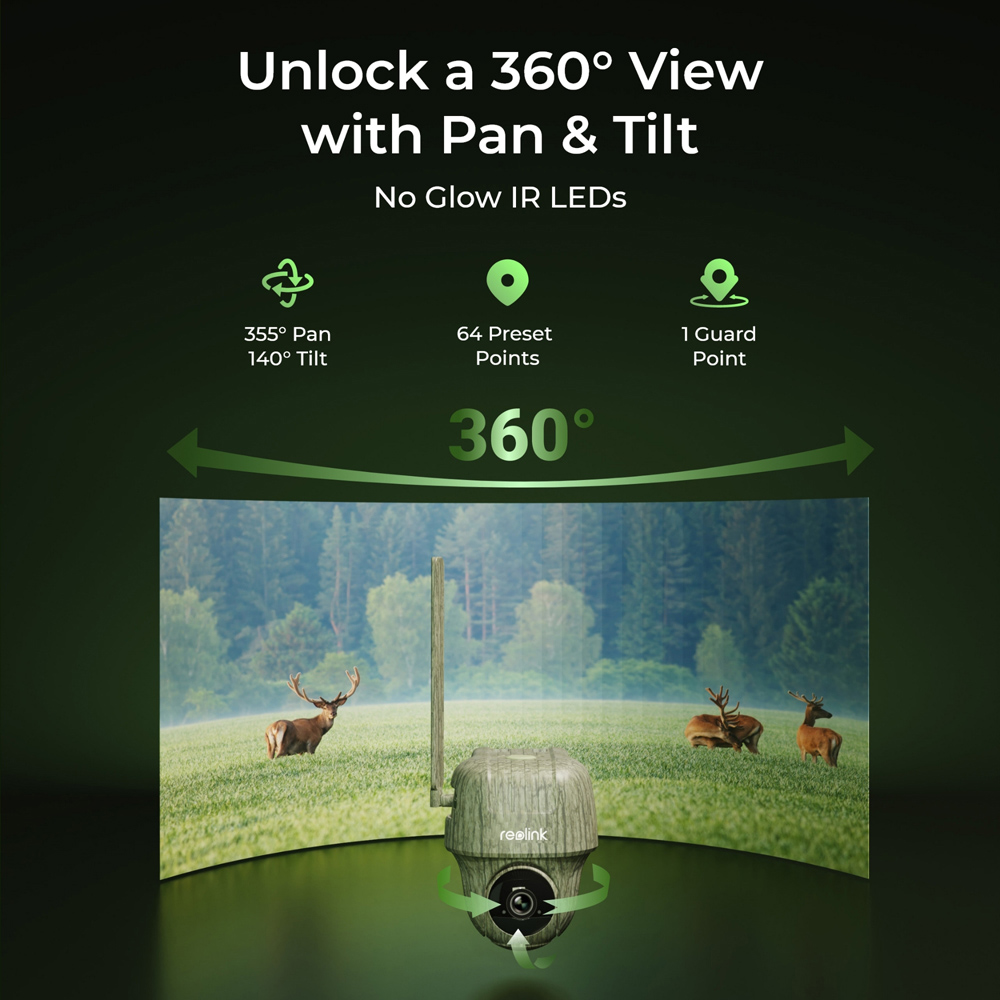 Reolink Ranger 4K 4G PT AI Battery 355° Pan and 140° Tilt CCTV Kit 32GB Image 4