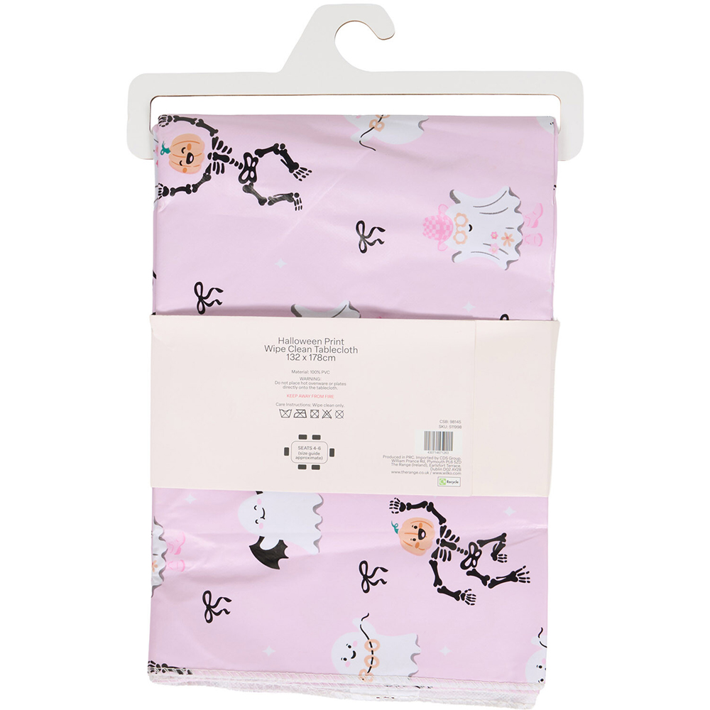 Halloween Print Tablecloth Pink Image 2