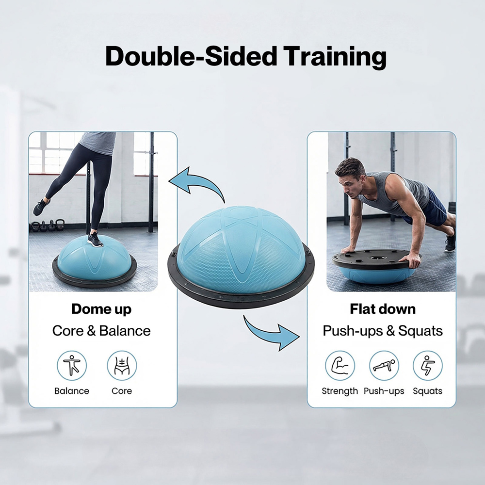 Traderight Centra Anti-Burst Balance Trainer Ball with Resistance Bands Image 6
