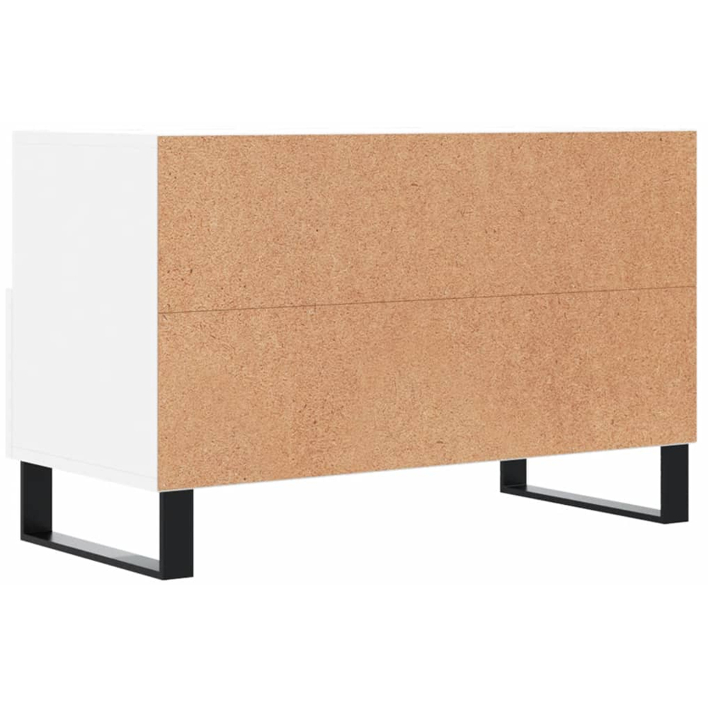 vidaXL 2 Drawer 2 Shelf White TV Cabinet Image 8