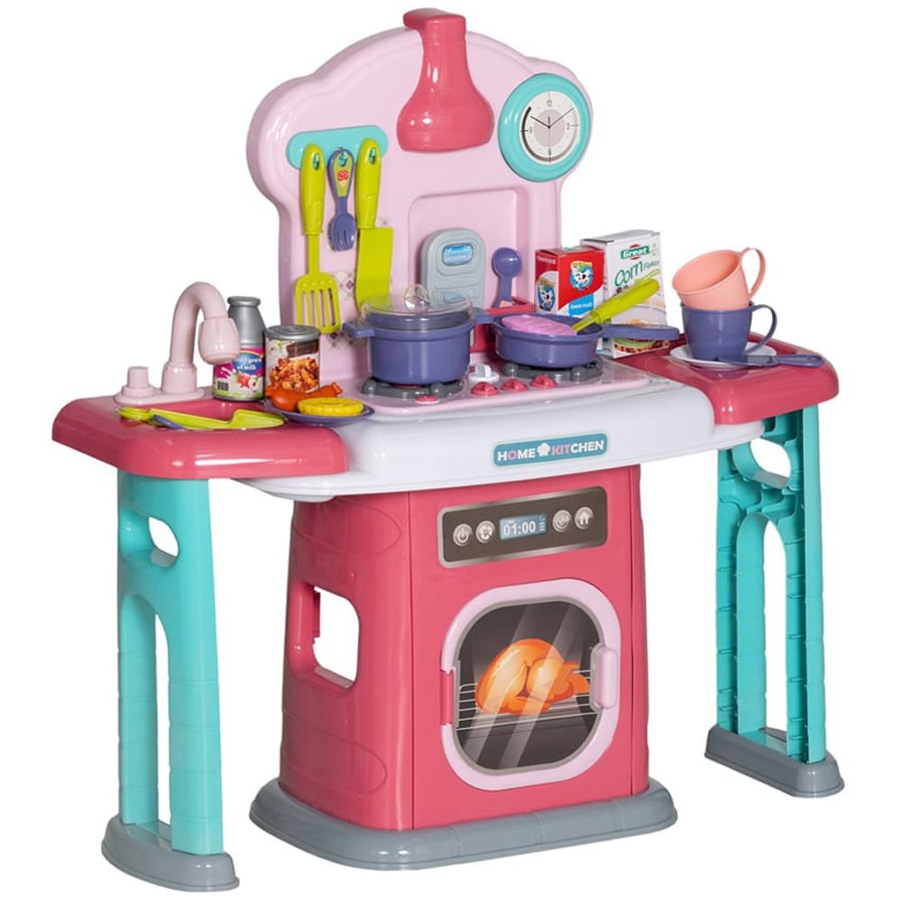 Tommy Toys Kids Electric Kitchen with Rotating Tables 45 Pieces Image 1
