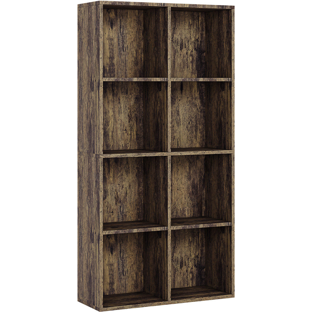 VIDA DESIGNS 8 Shelf Dark Wood Cube Storage Unit Image 2