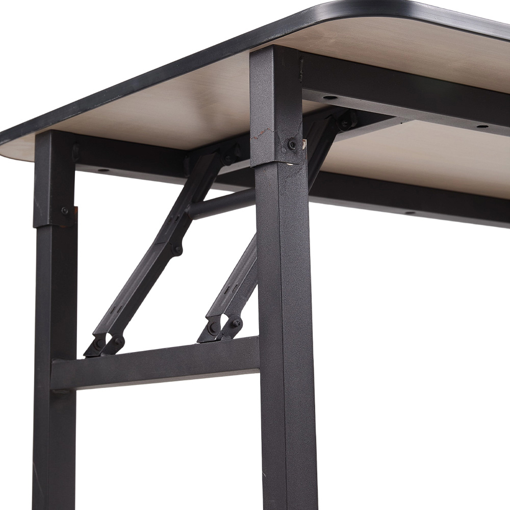 Living and Home 2 Seater Walnut Foldable Dining Table with Adjustable Feet Image 6