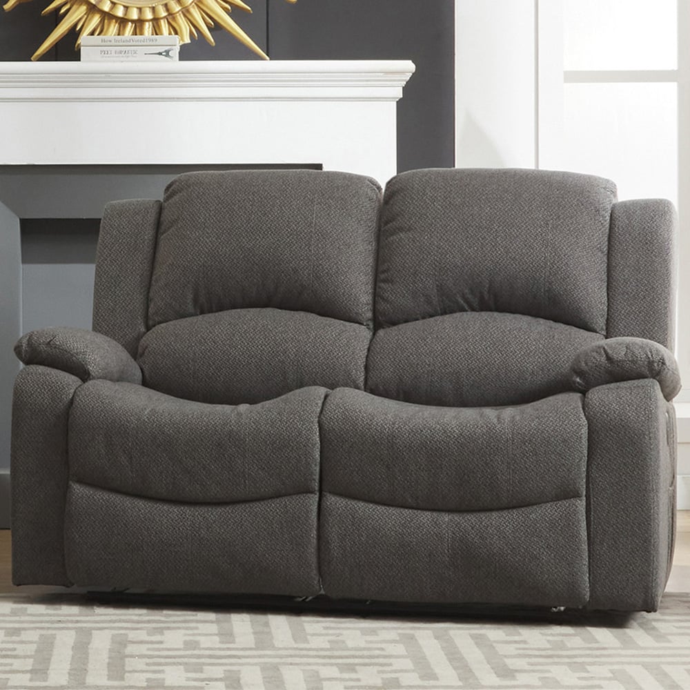 Marldon 2 Seater Dark Grey Electric Recliner Sofa Image 1