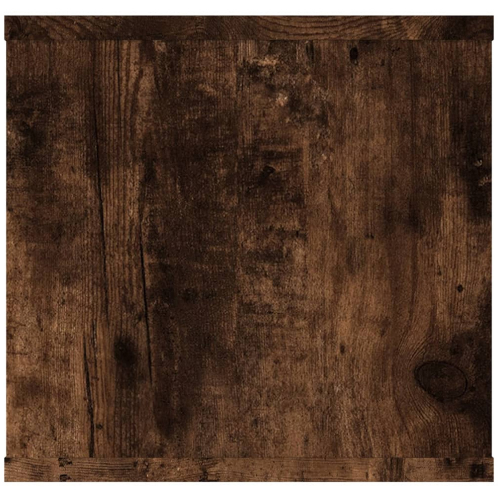 vidaXL 2 Door 4 Shelf Smoked Oak Wall Cabinet Image 6