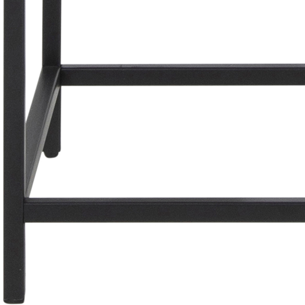 Florence Seaford 2 Glass Door Black and Oak Display Cabinet Image 6