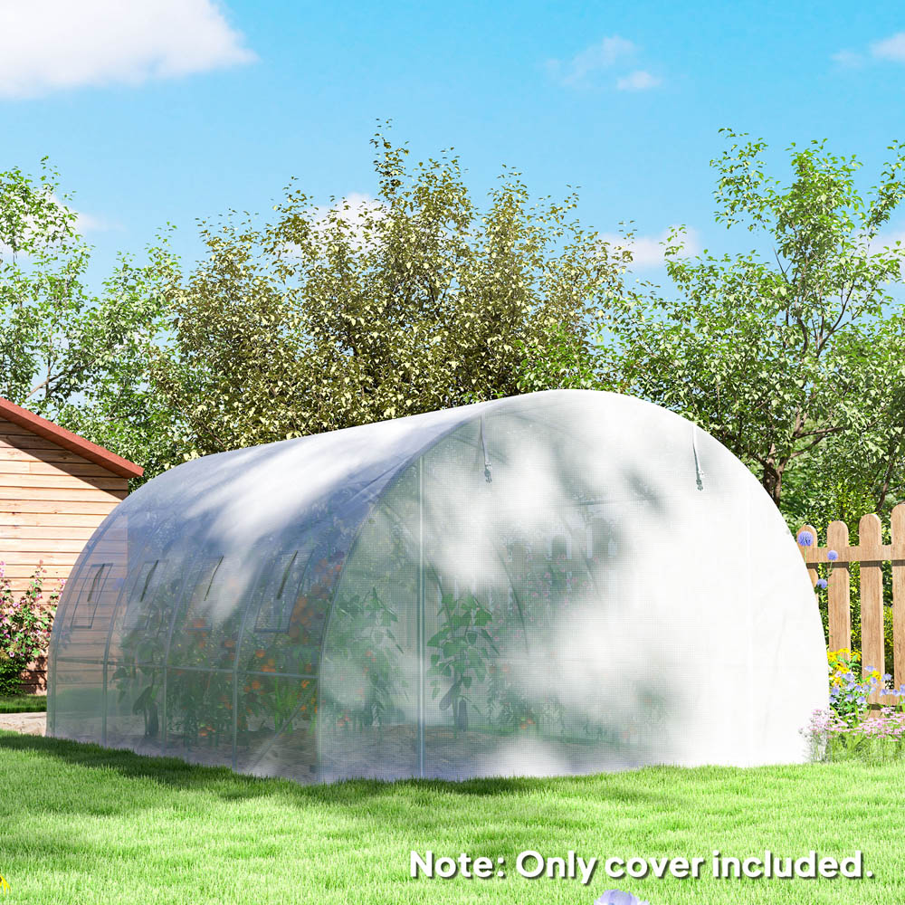 Outsunny 6.5 x 13 x 10ft White Replacement Greenhouse Cover Image 2