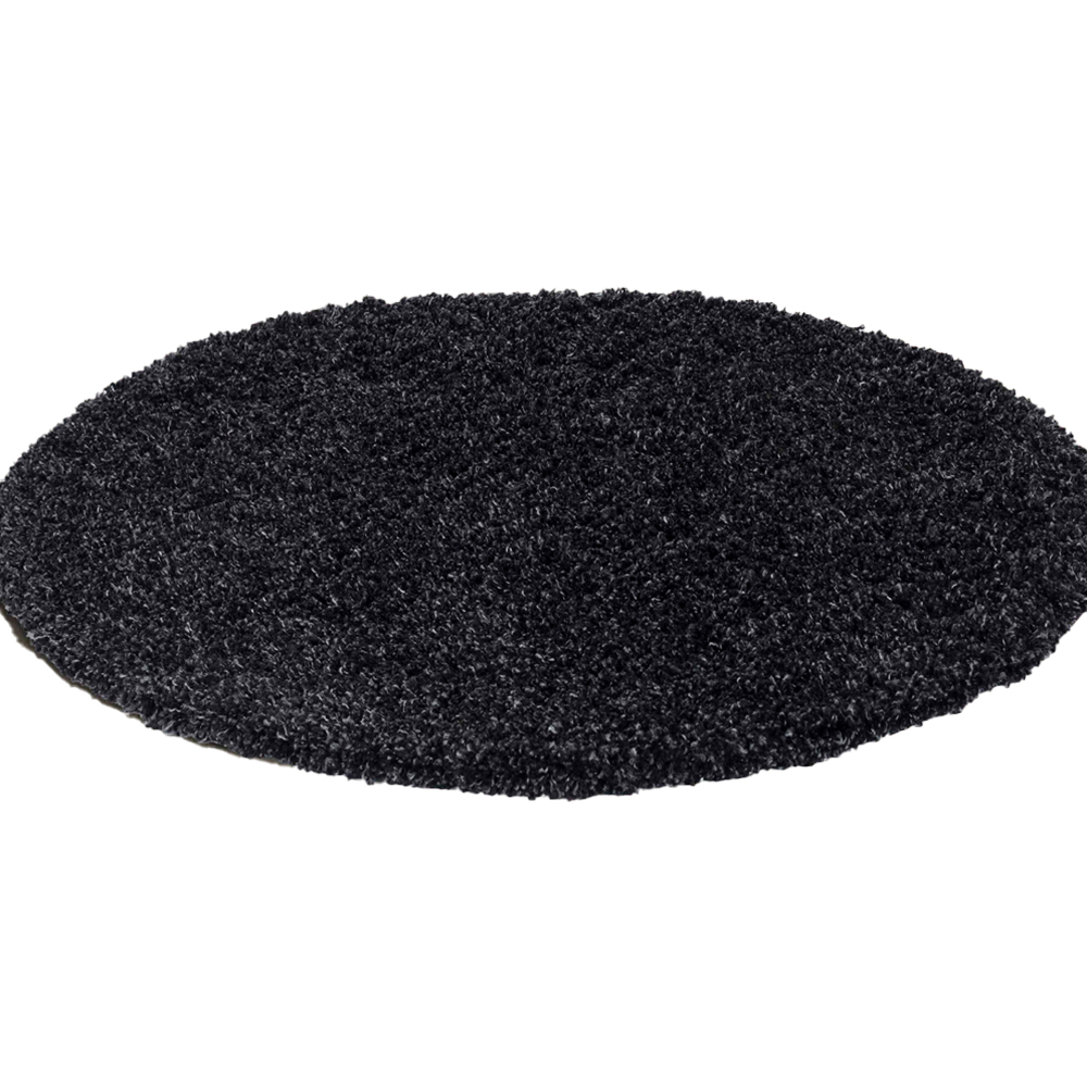 Desire Rugs Oxford Anthracite Plain Round Shaggy Rug 120 x 120cm Image 1