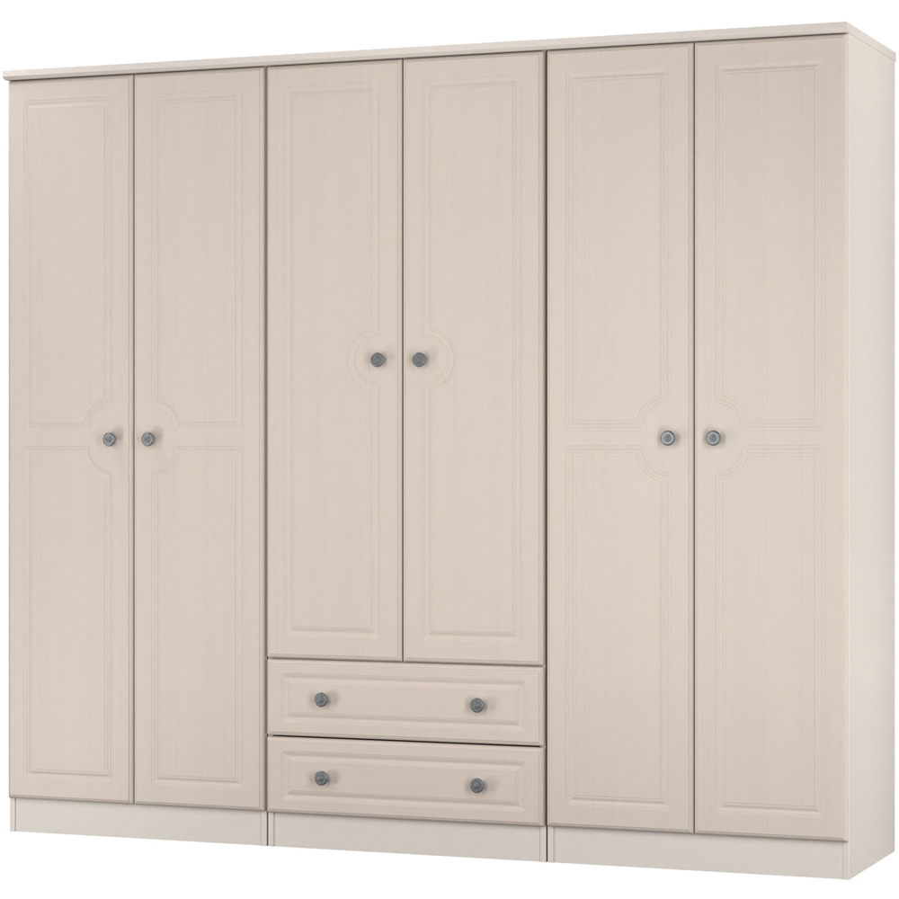 Crowndale Pembroke 6 Door 2 Drawer Kashmir Ash Wardrobe Ready Assembled Image 3