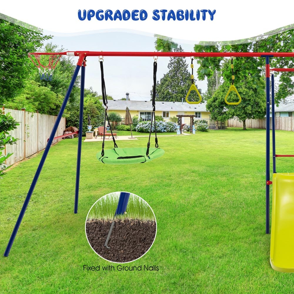 Costway 7-in-1 Kids Swing Play Set Image 6
