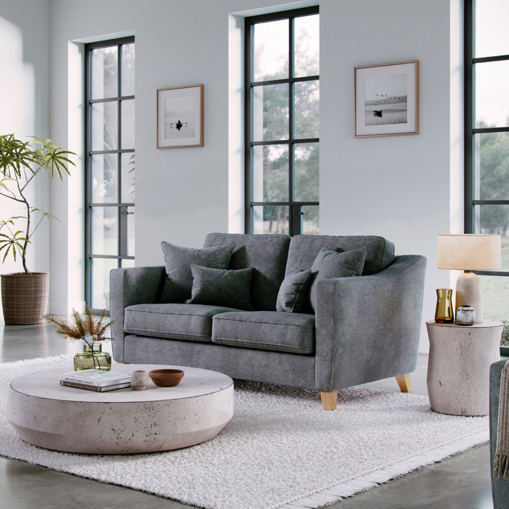 Marlon 2 Seater Small City Steel Sofa Image 6