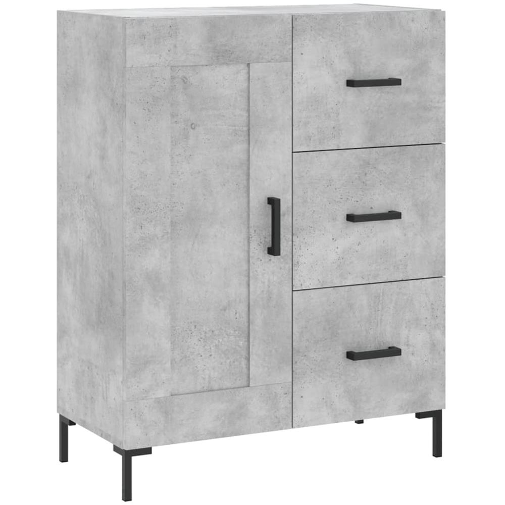vidaXL 3 Door 3 Drawer Concrete Grey Highboard Image 7