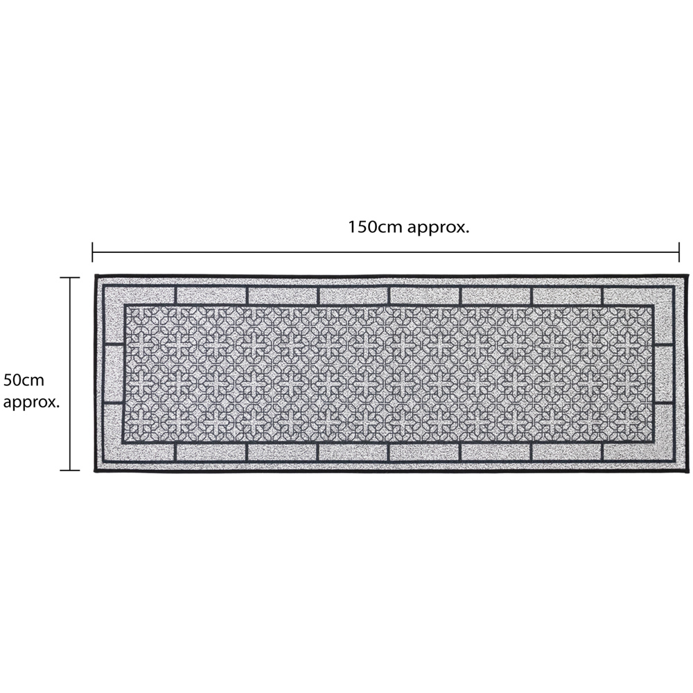 JVL Avanti Grey Rubber Backed Door Mat and Runner Set Image 9