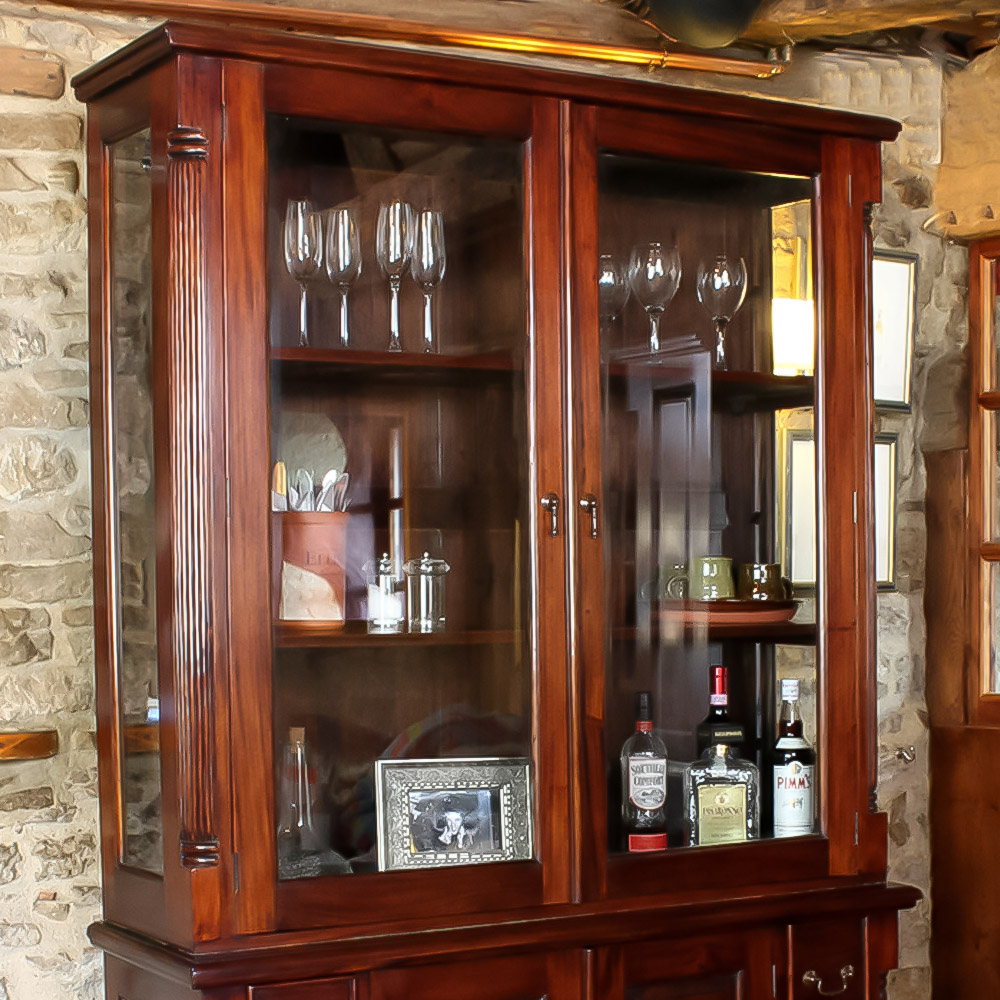 Baumhaus La Roque 2 Shelf Mahogany Hutch Dresser Top Image 1