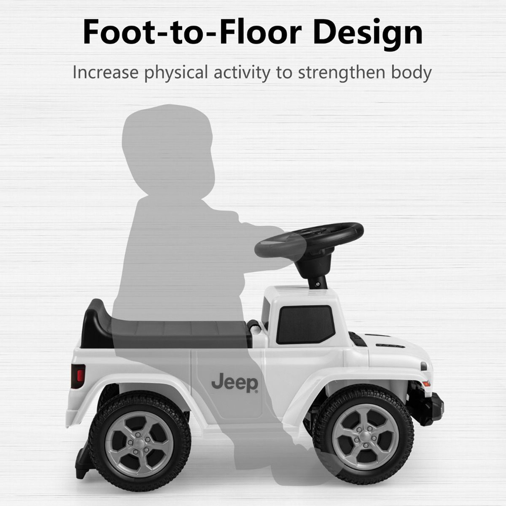 Costway White Kids Ride On Jeep Image 4