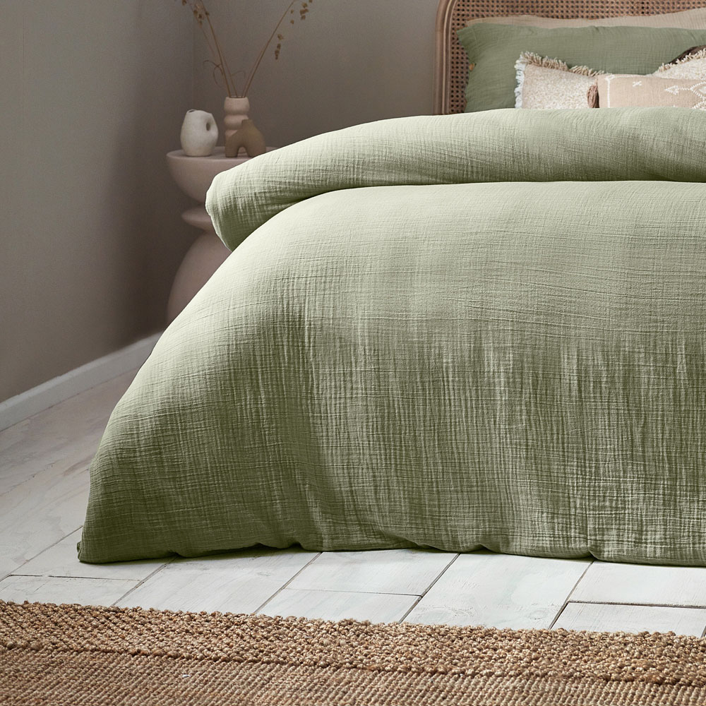 Yard Lark Super King Eucalyptus Muslin Cotton Duvet Set Image 4