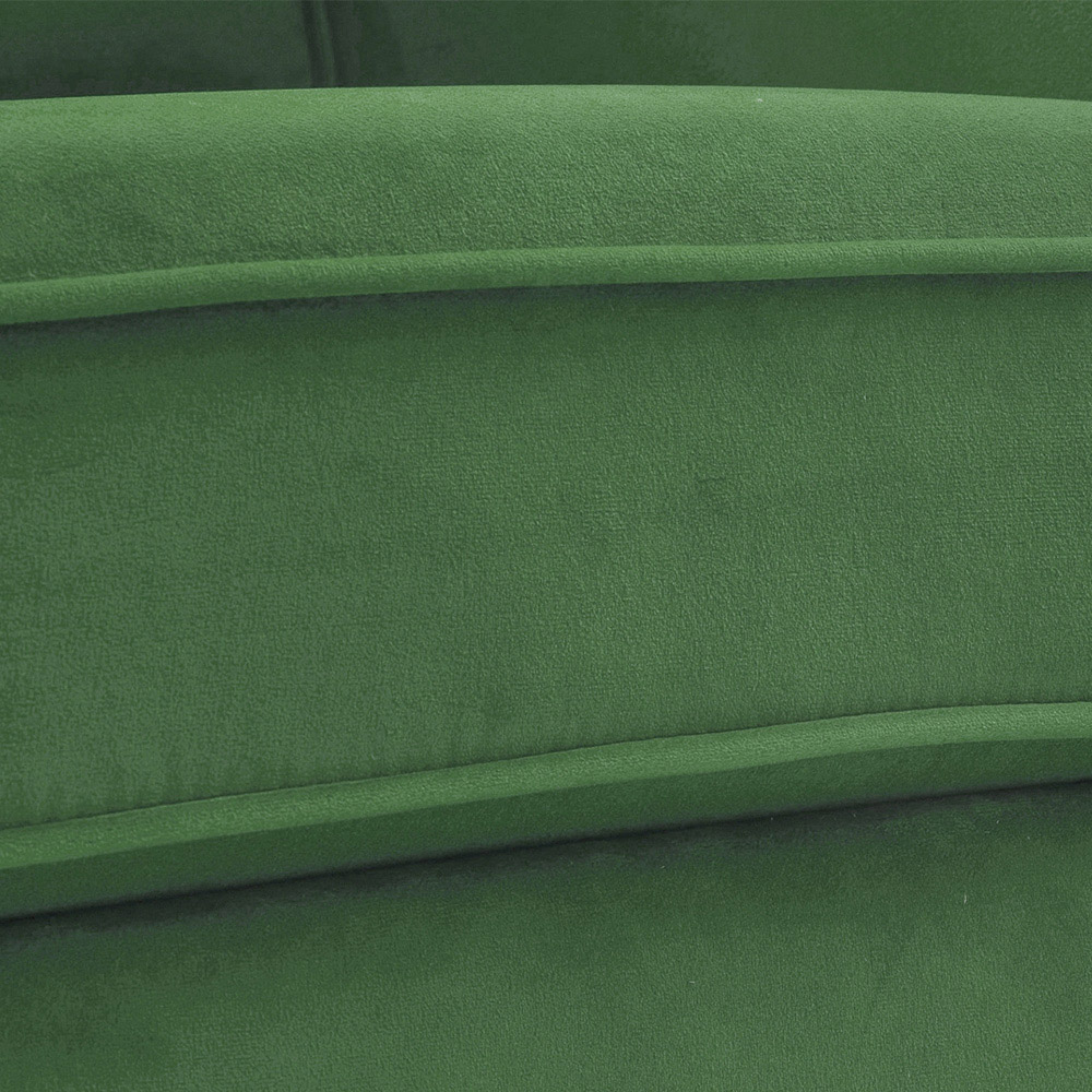 Living and Home Green Linen Sofa Chair Image 6