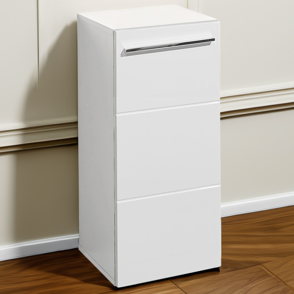 Julian Bowen Mandy Single Door White Cabinet Image 1