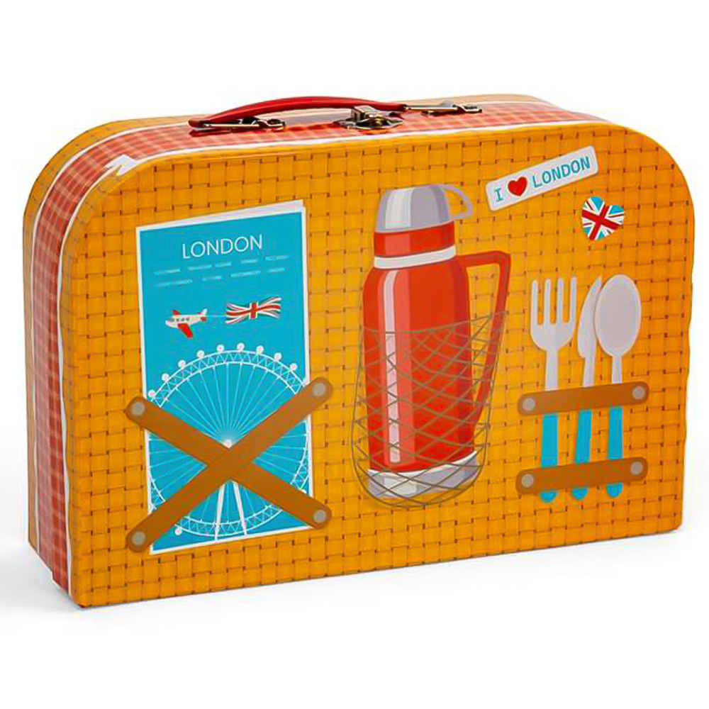 Bigjigs Toys Kids Wooden London Tin Tea Playset Image 4