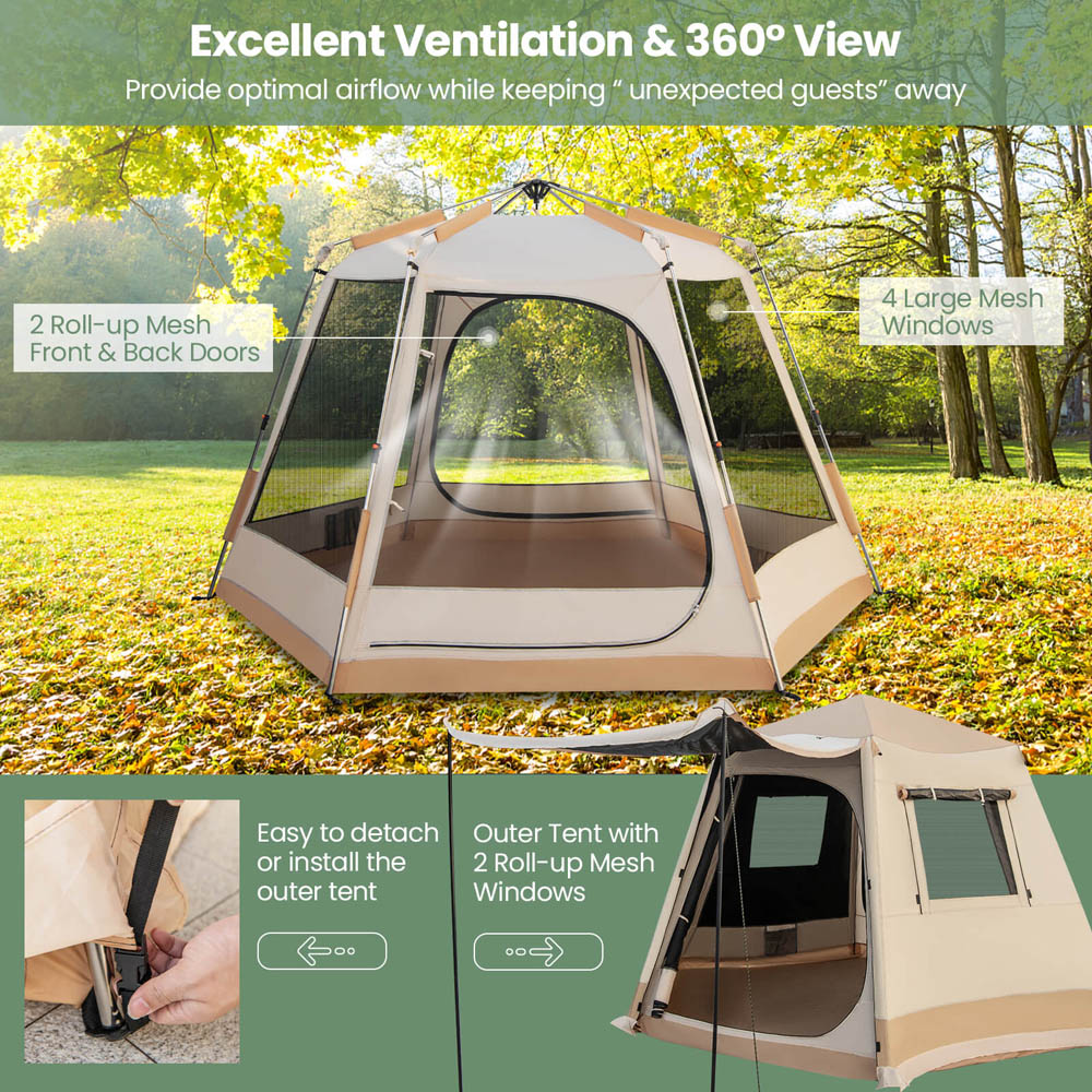 Costway Pop Up Instant Camping Tent Image 4