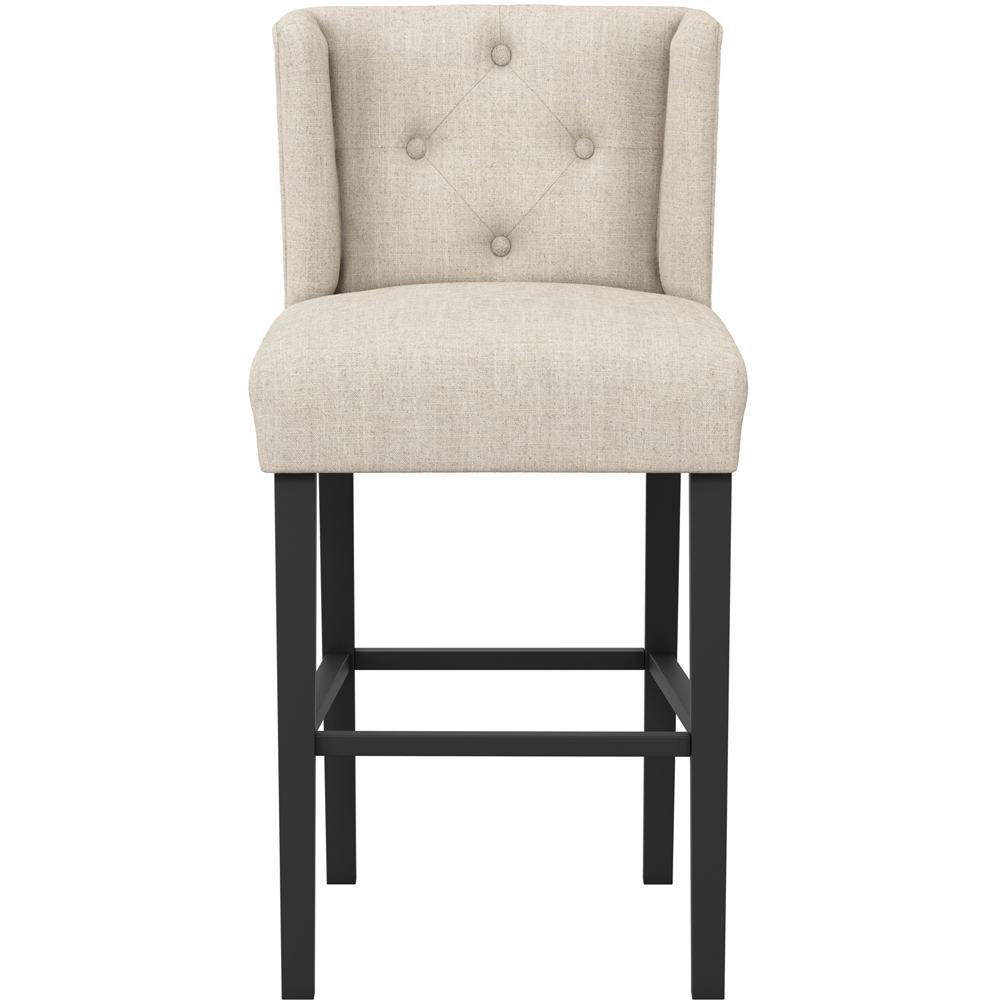 LPD Home Shay Stone Linen Winged Back Counter Stool Image 3