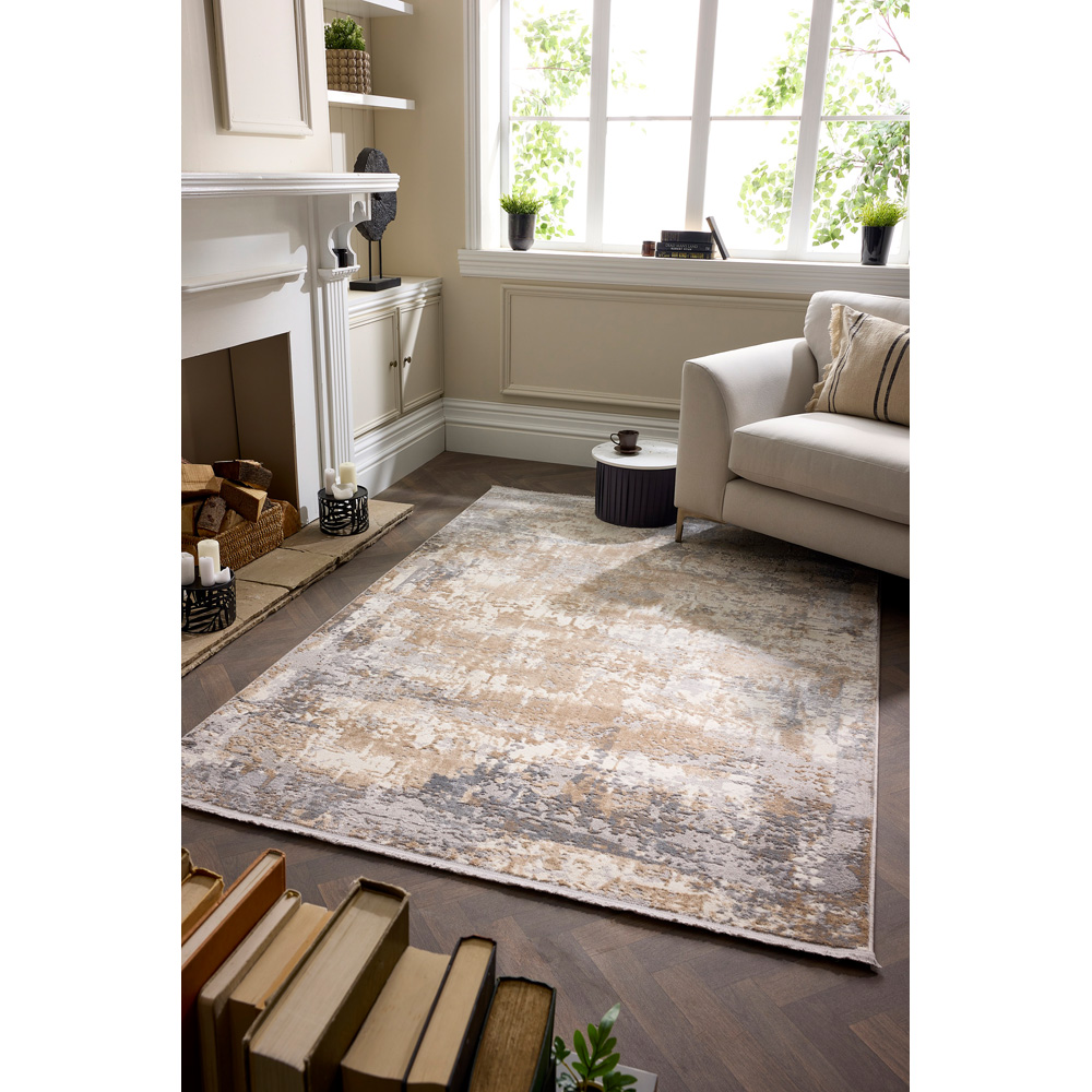 Origins Blue and Grey Cosimo Distressed Rug 80 x 150cm Image 2