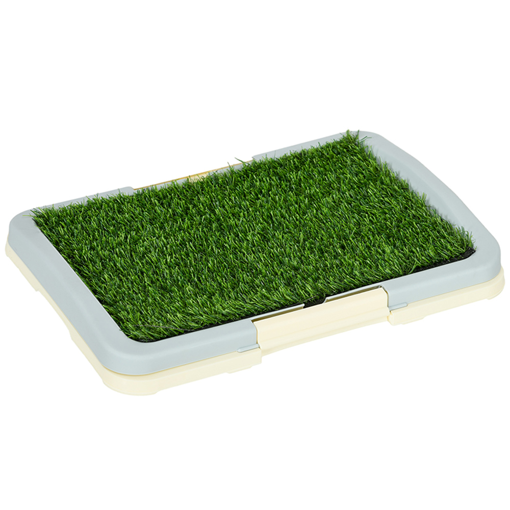 PawHut Dog Toilet Training Tray with Artificial Grass 47 x 34cm Image 1