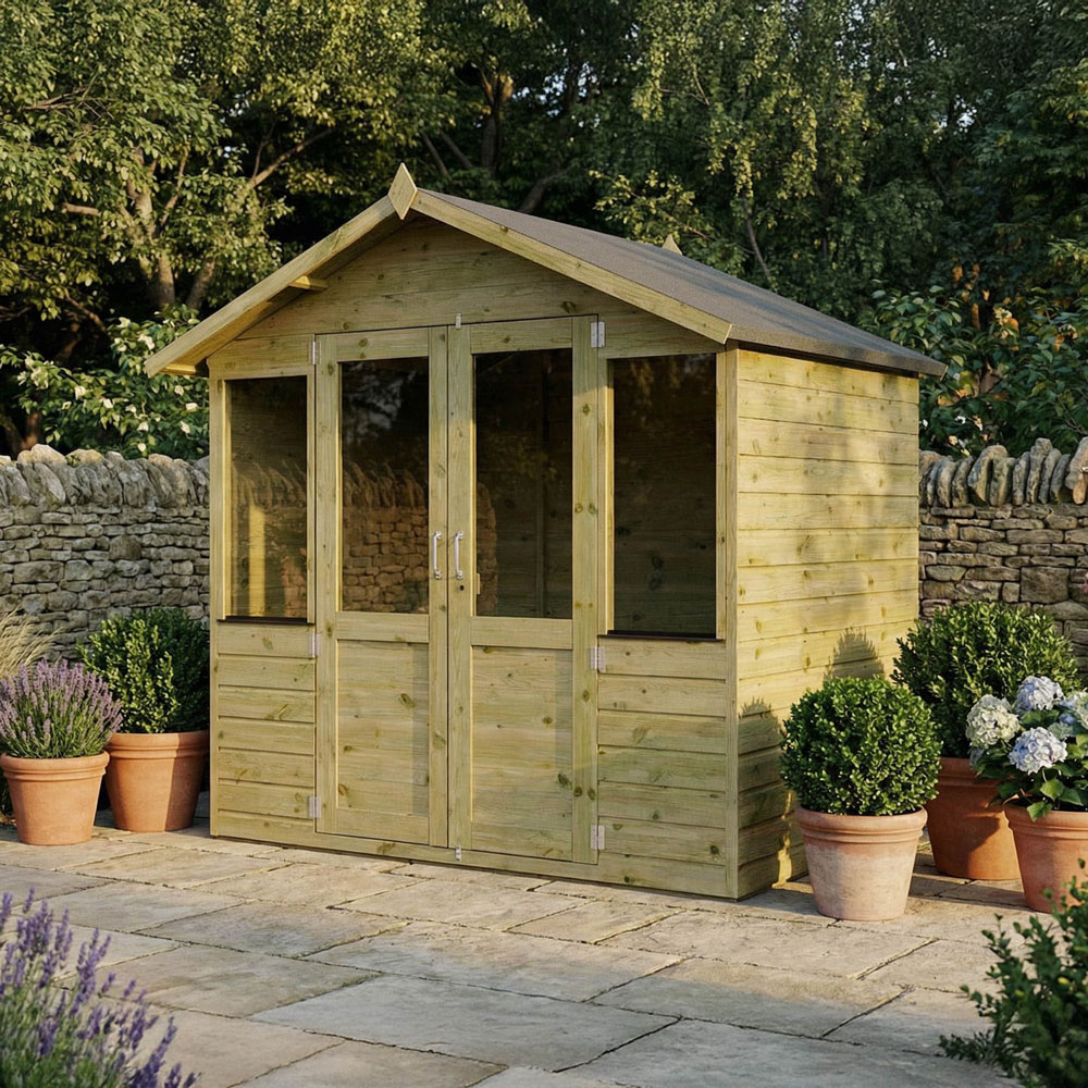Mercia 7 x 5ft Double Door Traditional Summerhouse Image 2