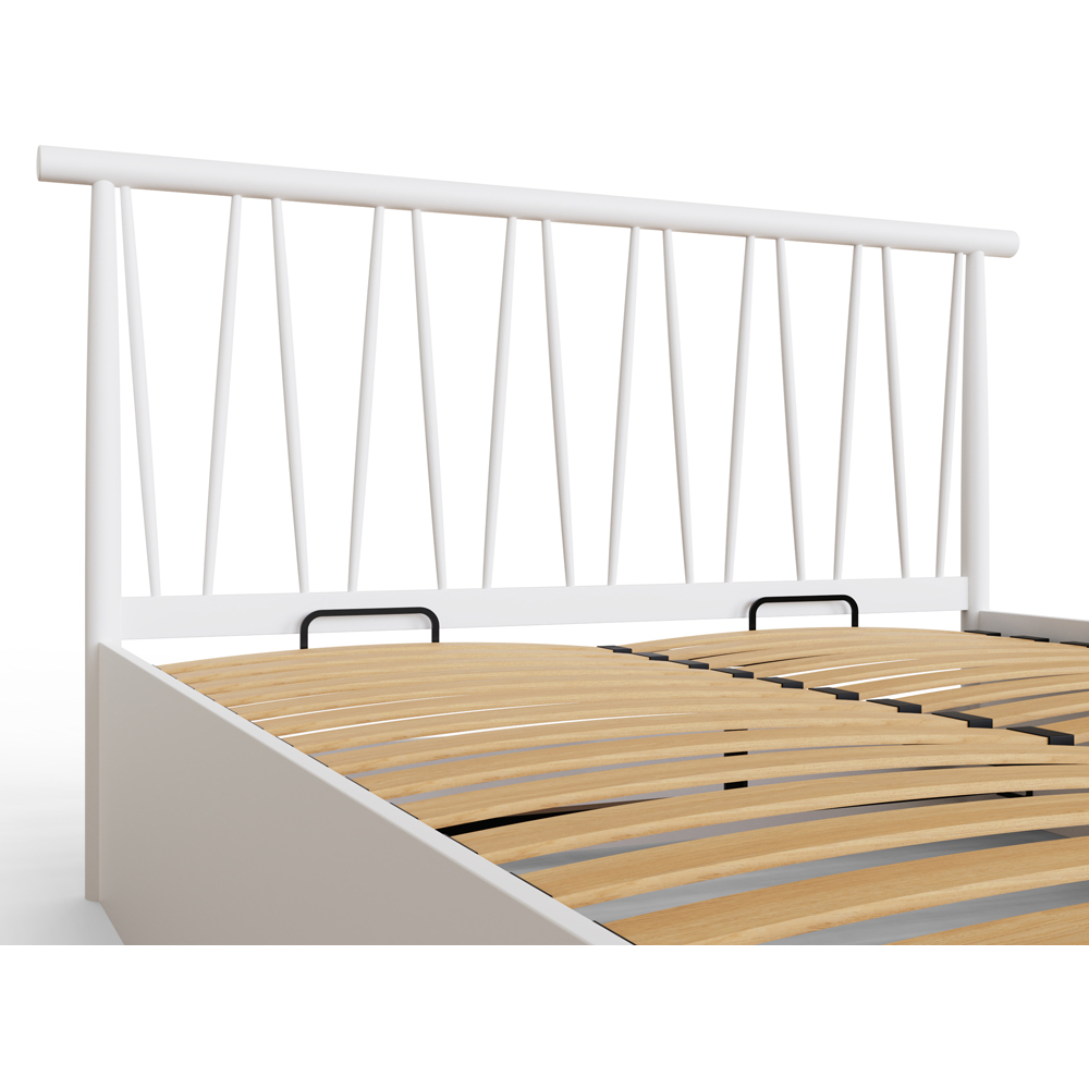 GFW Fusum King Size White Spindle Wooden Ottoman Bed Image 5