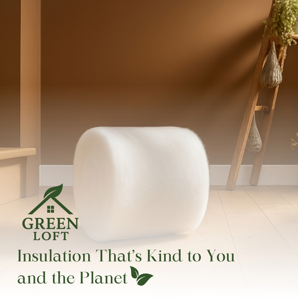 Green Loft Polyester Thermal Insulation Roll 10m x 370mm x 110mm Image 2