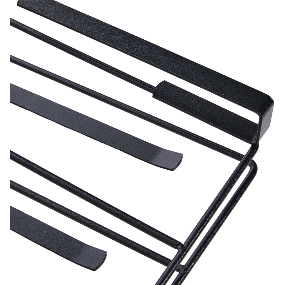 Living and Home Black Under Cabinet Storage Rack with Hanger Bars Image 4