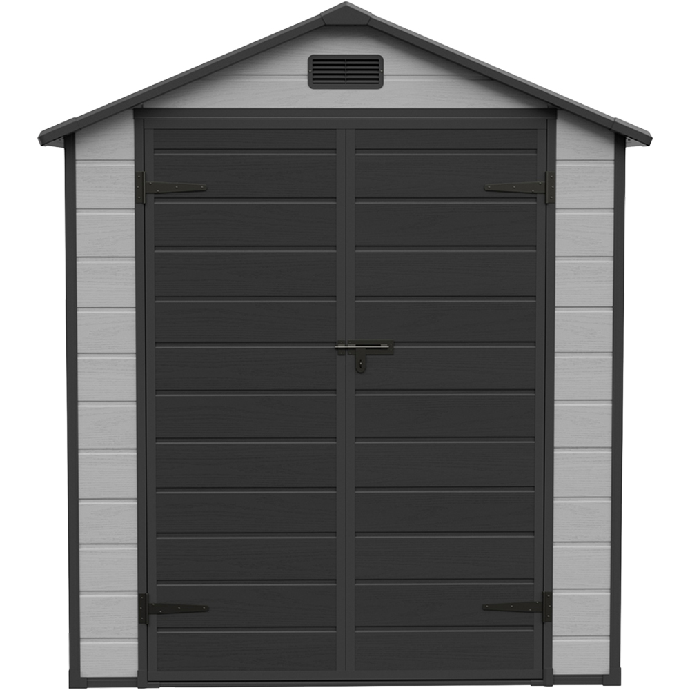 Living and Home 6 x 4ft Plastic Garden Storage Shed with Floor Image 2