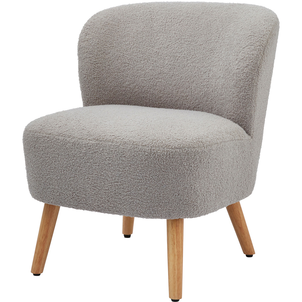 GFW Evie Grey Teddy Accent Chair Image 3