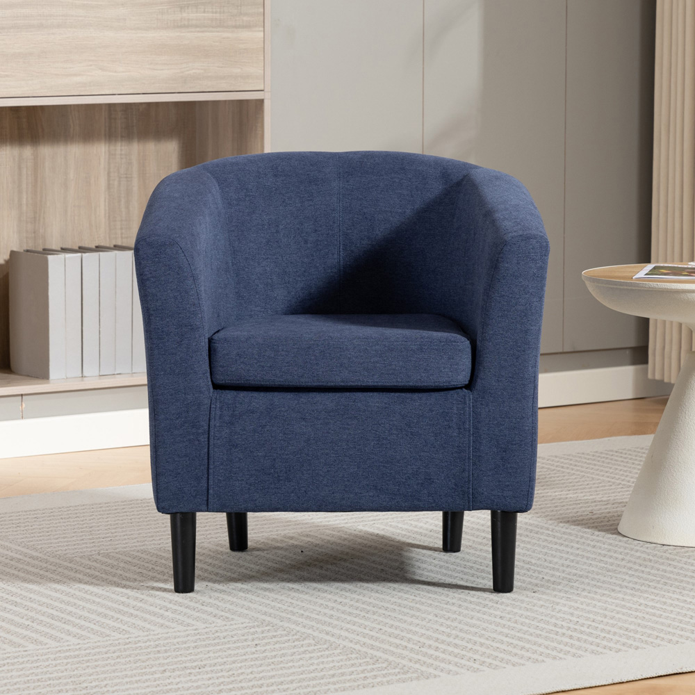 Artemis Home Beulah Denim Fabric Accent Chair Image 3