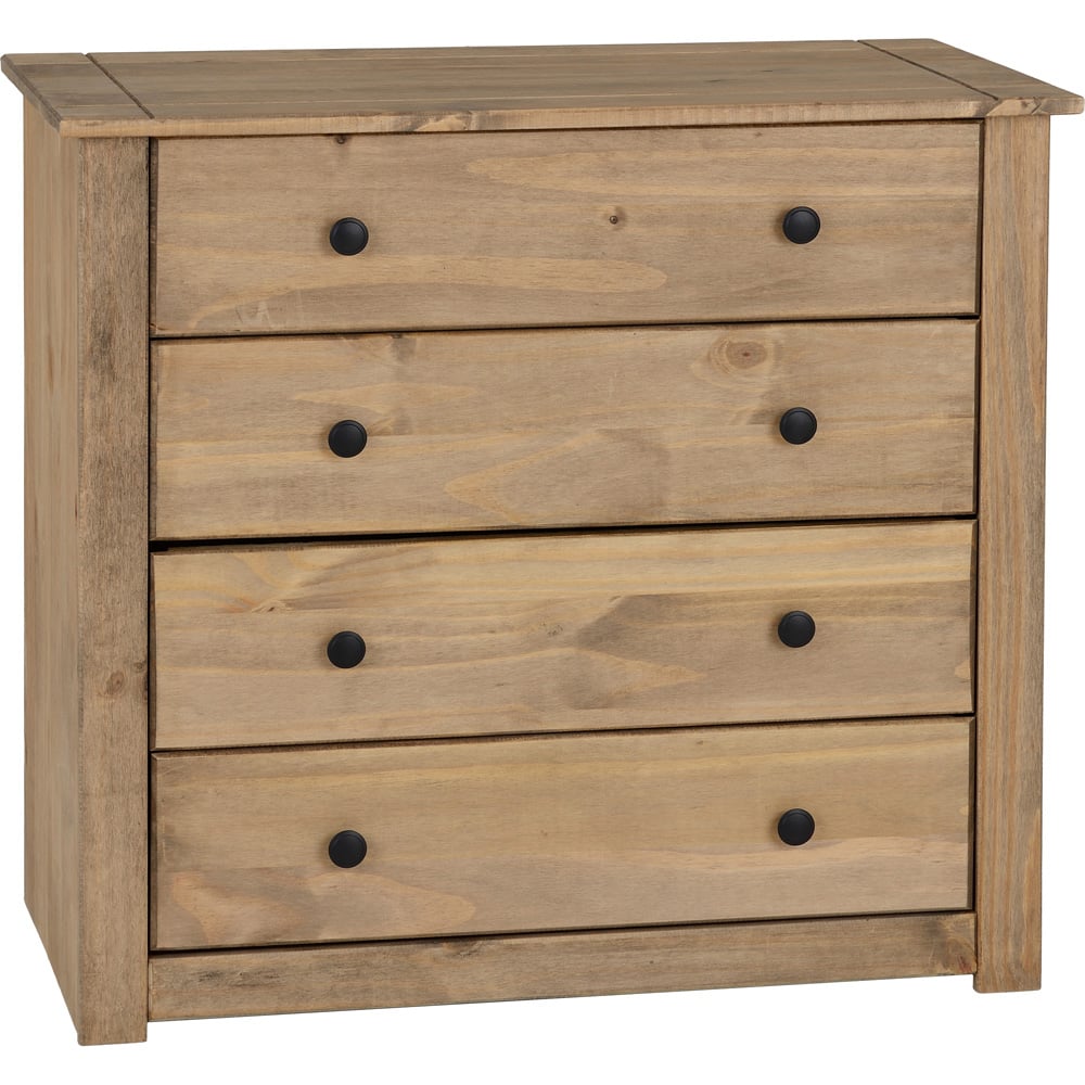 Seconique Panama Natural Wax 4 Drawer Chest of Drawers Image 2
