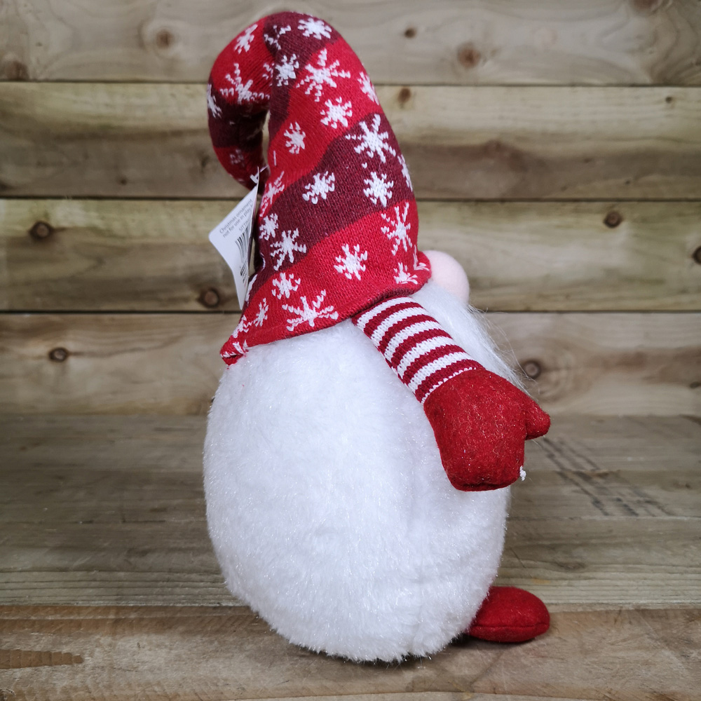 Samuel Alexander Red and White Snowflake Hat Sitting Gonk Christmas Decoration 55cm Image 4