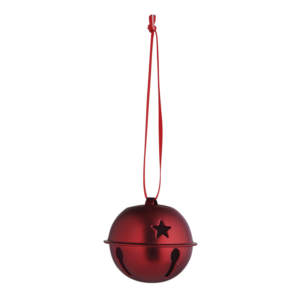 Wilko 3 Pack Alpine Home Red Jingle Bell Christmas Decoration Image