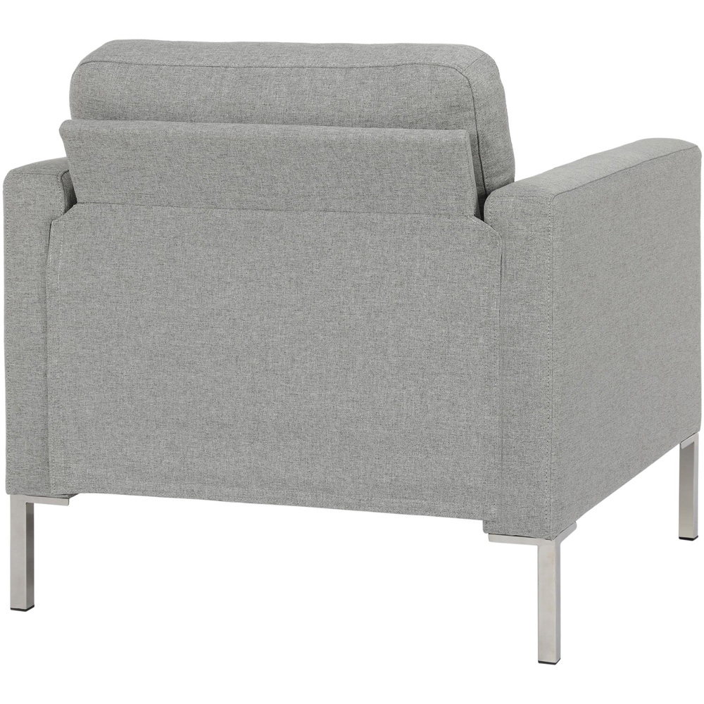 Dorel Fabry Grey Linen Upholstered Accent Chair Image 4