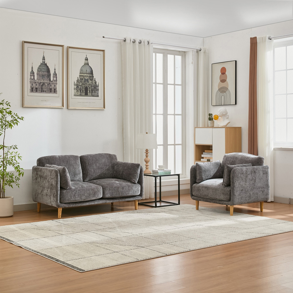 Furniture One 3 Seater Luxury Mid Century Sofa Set Image 6