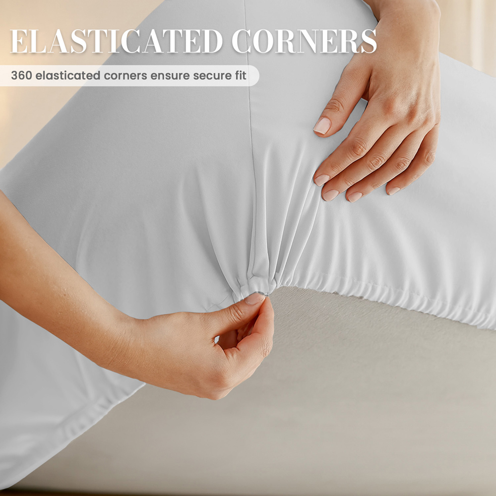 Sweet Dreams Alpine Single White Faux Fur Fitted Sheet Image 4