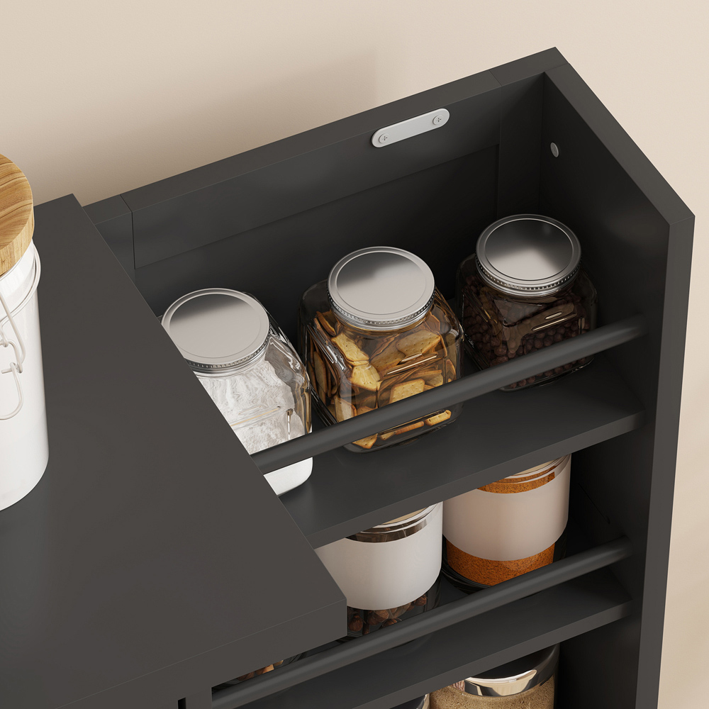 Portland 2 Door Black Kitchen Storage Cabinet Image 3